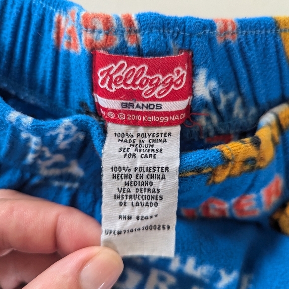Kelloggs frosted flakes sleep pant tiny the tiger sz Small. 😁 - Picture 2 of 10